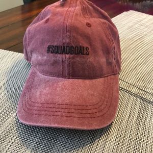 Squad goals burgundy hat